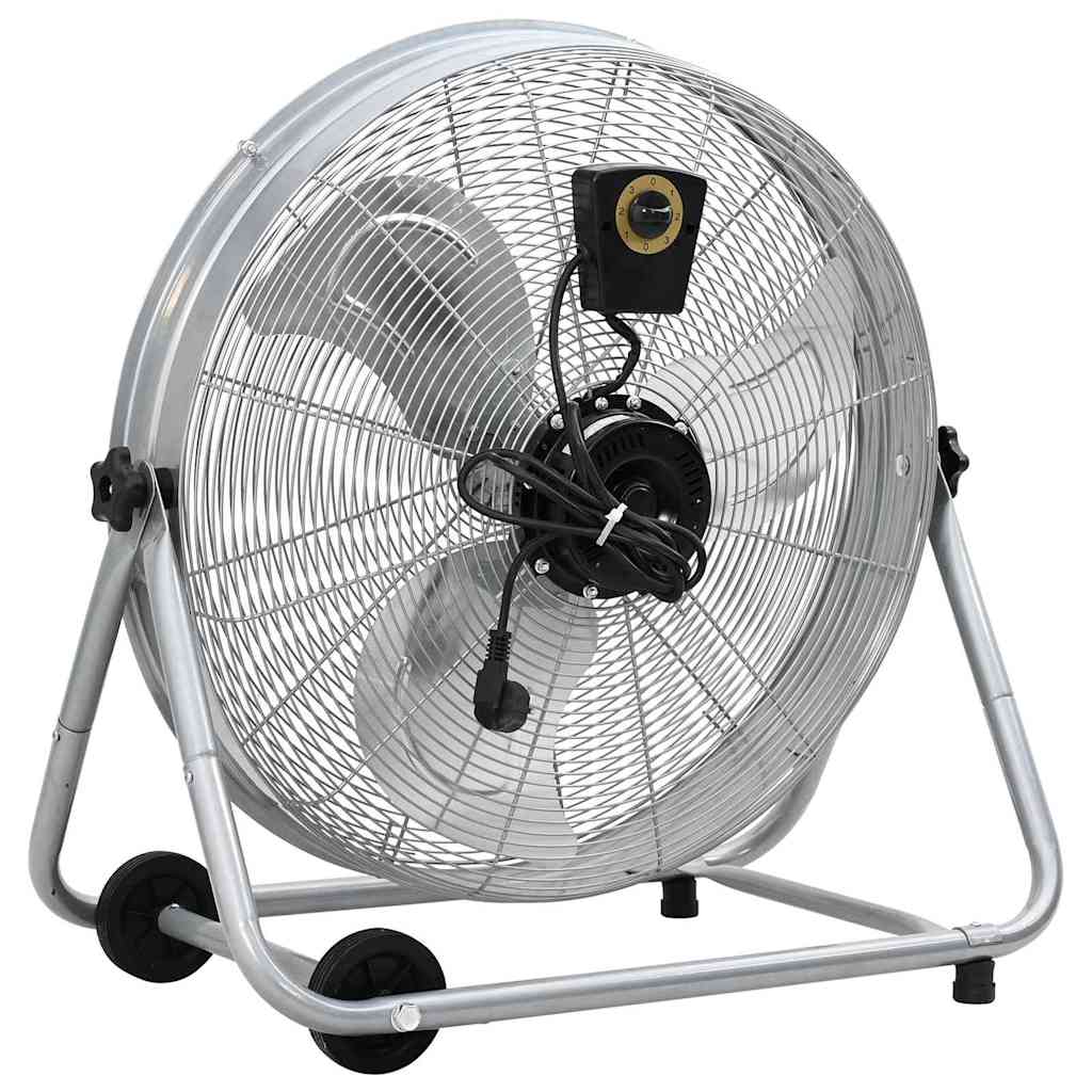vidaXL Trommelventilator Mit Rad Silber 73 x 42 x 70 cm Aluminium