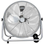 vidaXL Trommelventilator Mit Rad Silber 73 x 42 x 70 cm Aluminium