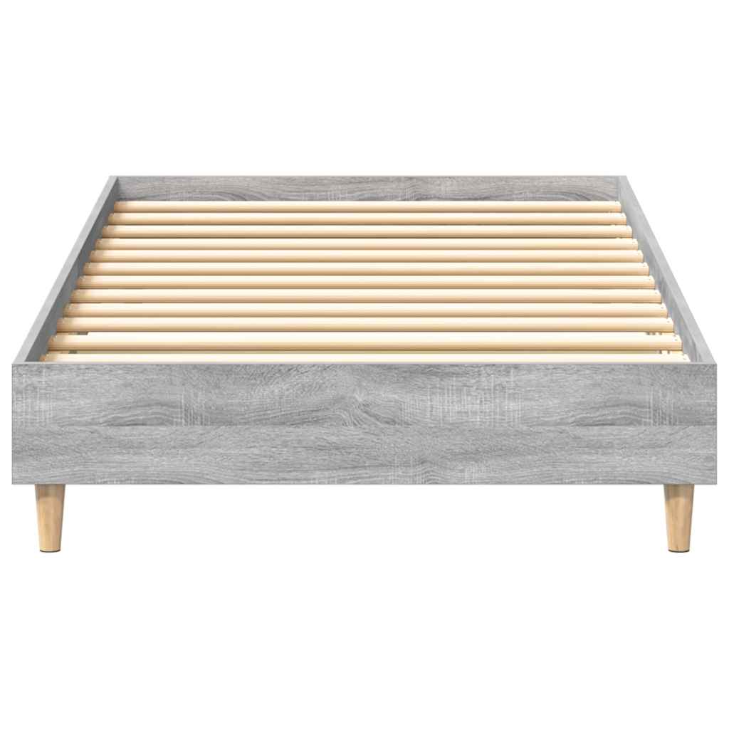 vidaXL Bettrahmen Graues Sonoma 203 x 93 x 25 cm Holzwerkstoff