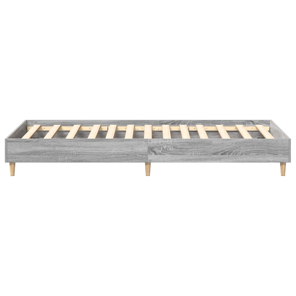 vidaXL Bettrahmen Graues Sonoma 203 x 93 x 25 cm Holzwerkstoff