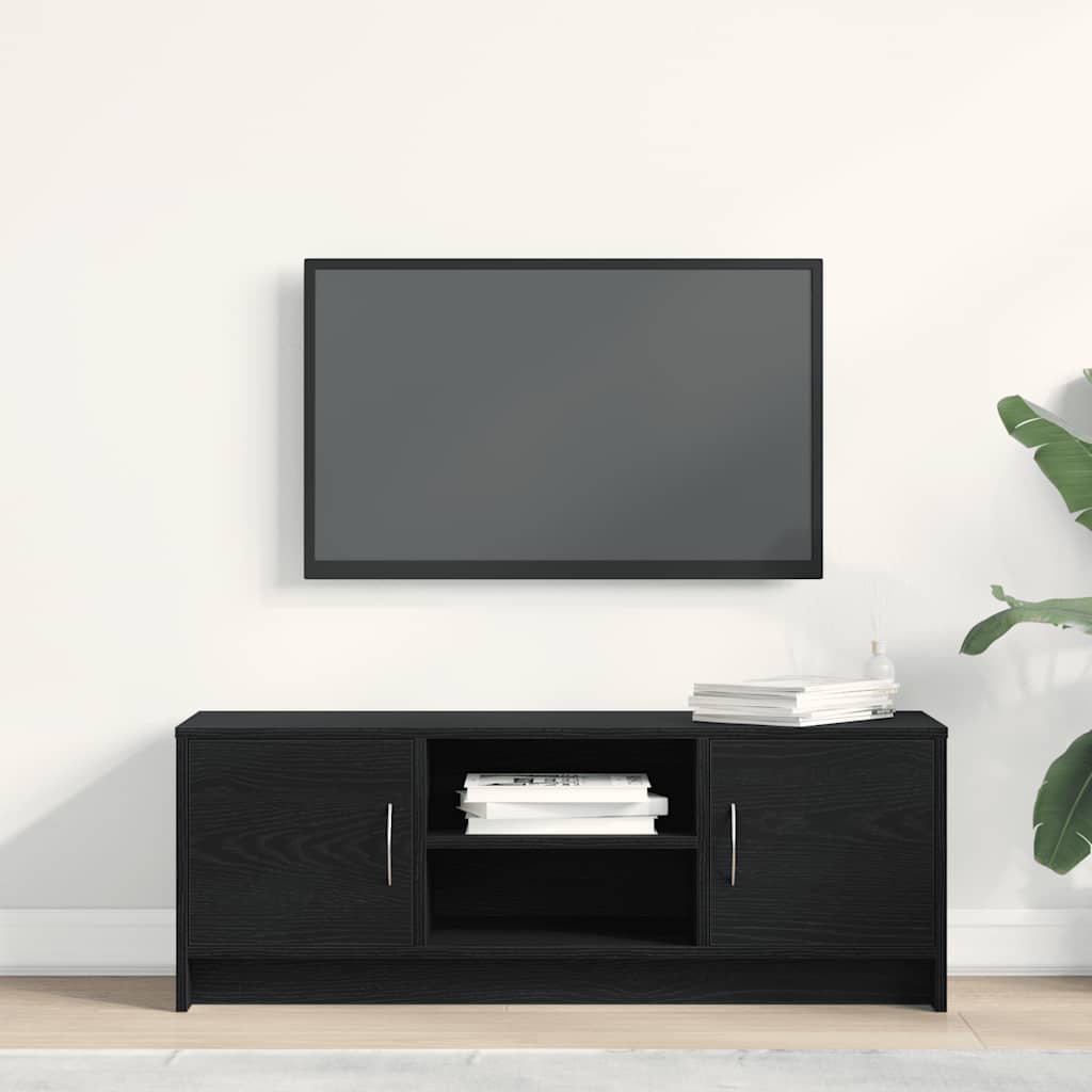 vidaXL TV-Schrank Eiche schwarz 102x30x37,5 cm Holzwerkstoff