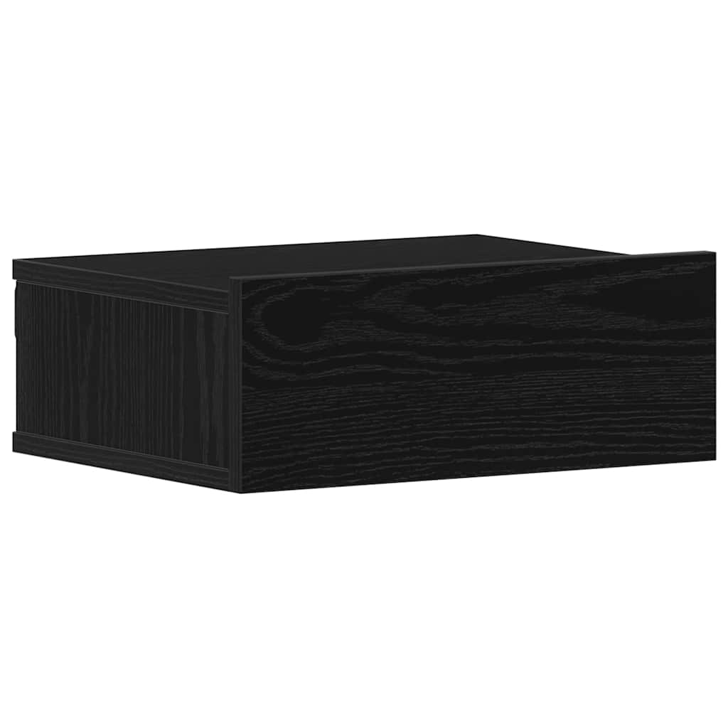 vidaXL Schwebende Nachttische 2 Stück Schwarze Eiche 40 x 32 x 15 cm Holzwerkstoff