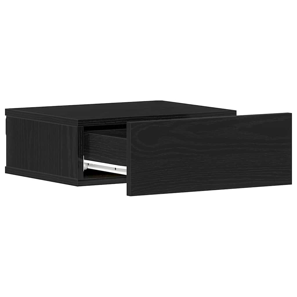 vidaXL Schwebende Nachttische 2 Stück Schwarze Eiche 40 x 32 x 15 cm Holzwerkstoff