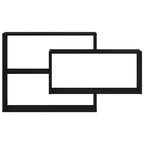 vidaXL Wandregal Eiche Schwarz 104x20x58,5 cm Holzwerkstoff