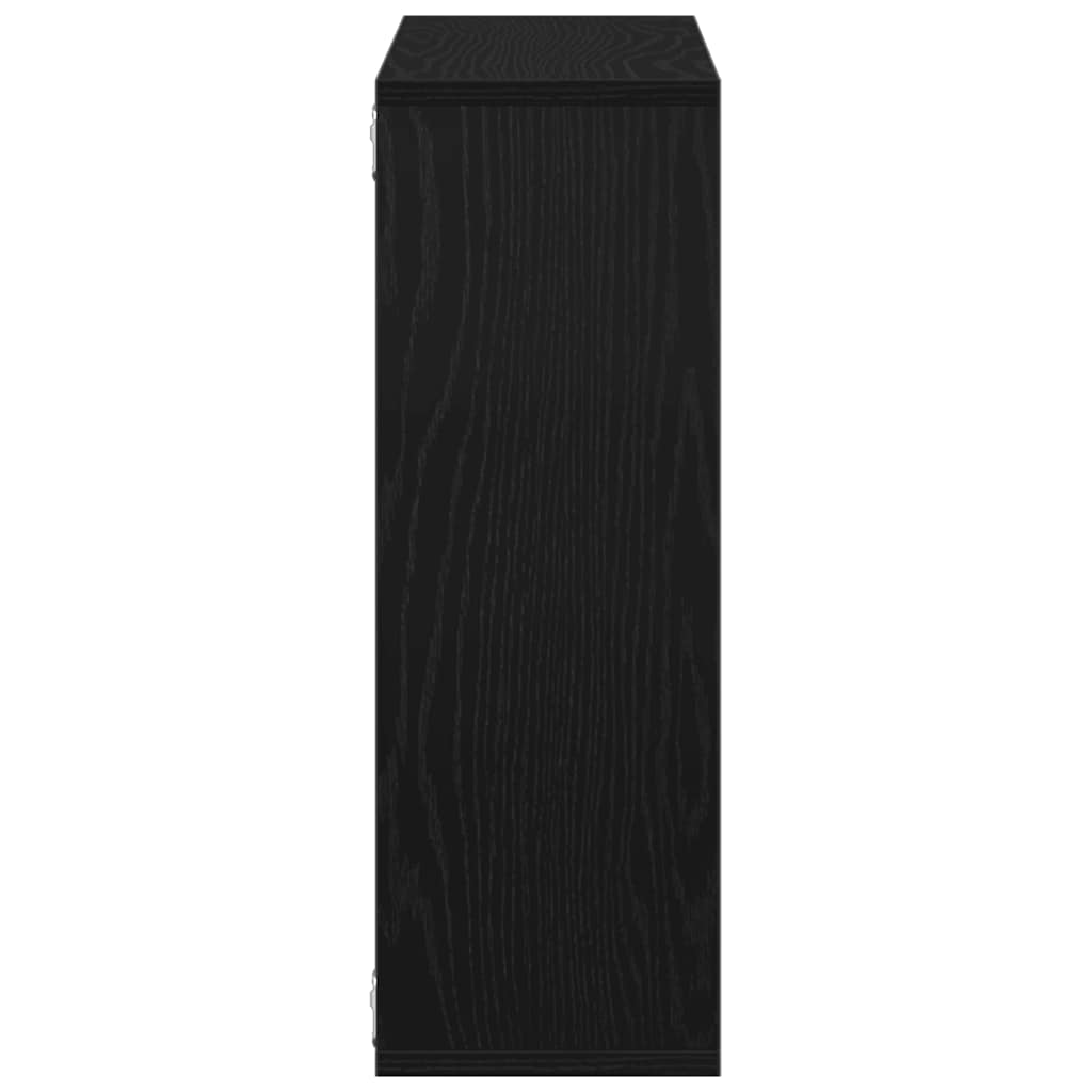 vidaXL Wandregal Eiche Schwarz 104x20x58,5 cm Holzwerkstoff