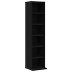 vidaXL CD-Schrank Schwarz Eichen-Optik 21x20x88 cm Holzwerkstoff