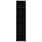 vidaXL CD-Schrank Schwarz Eichen-Optik 21x20x88 cm Holzwerkstoff