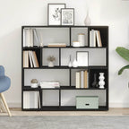 vidaXL Bücherschrank/Raumteiler Eiche schwarz 105x24x102 cm