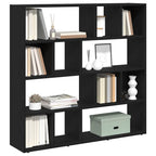 vidaXL Bücherschrank/Raumteiler Eiche schwarz 105x24x102 cm