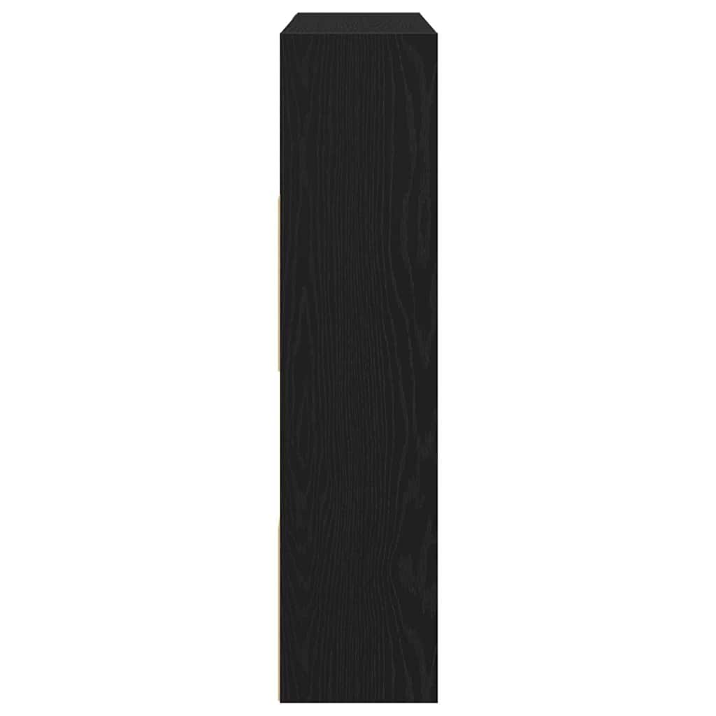vidaXL Bücherschrank/Raumteiler Eiche schwarz 105x24x102 cm