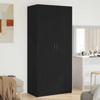 vidaXL Kleiderschrank mit Tür Schwarz Eichen-Optik 90 x 52 x 200 cm