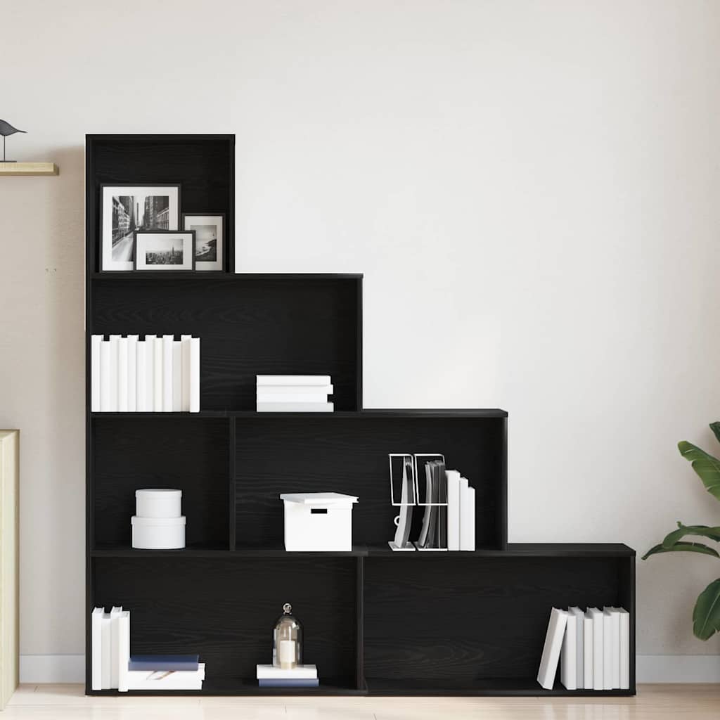 vidaXL Bücherregal Schwarz Eichen-Optik 155 x 24 x 160 cm