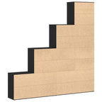 vidaXL Bücherregal Schwarz Eichen-Optik 155 x 24 x 160 cm