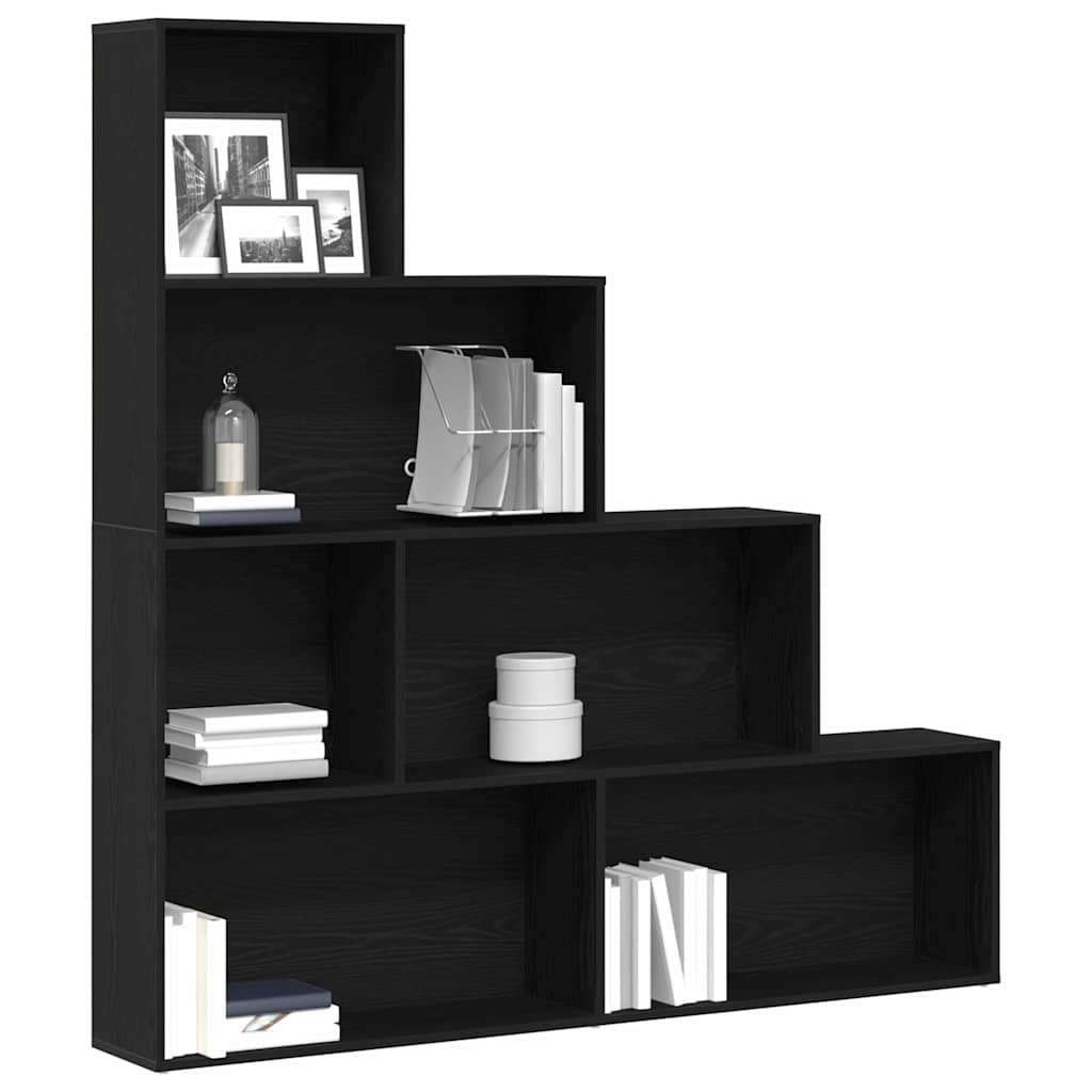 vidaXL Bücherregal Schwarz Eichen-Optik 155 x 24 x 160 cm