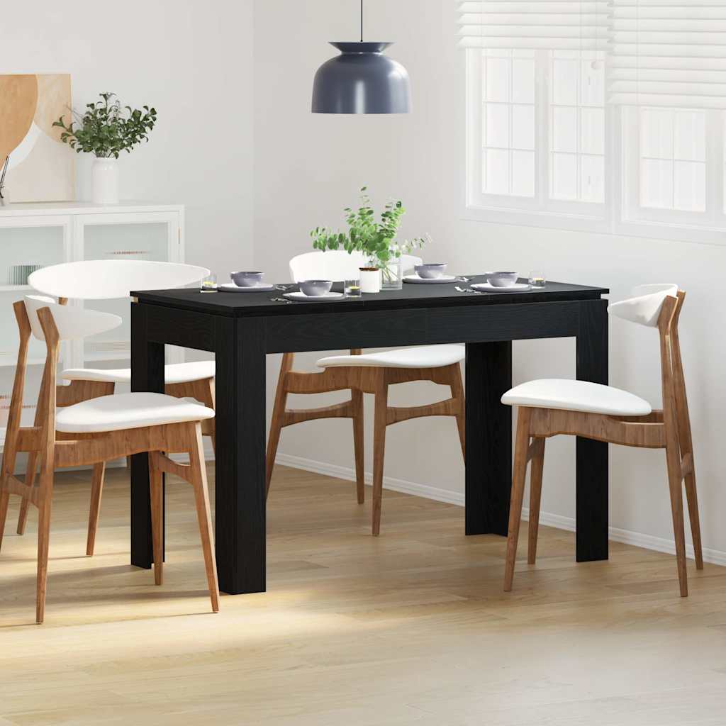 vidaXL Esstisch Schwarze Eiche 140 x 74,5 x 76 cm Holzwerkstoff