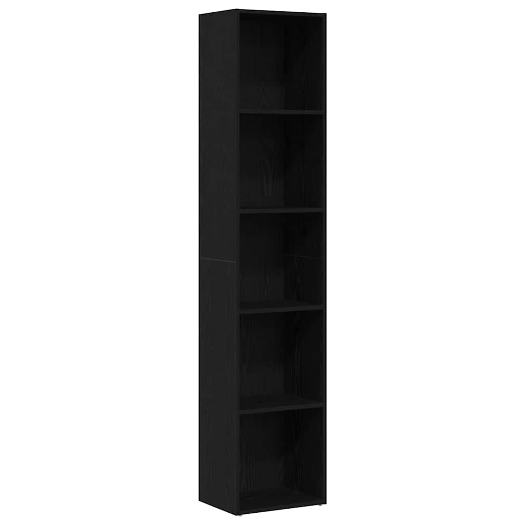 vidaXL Bücherregal Eiche Schwarz 40 x 30 x 189 cm Holzwerkstoff
