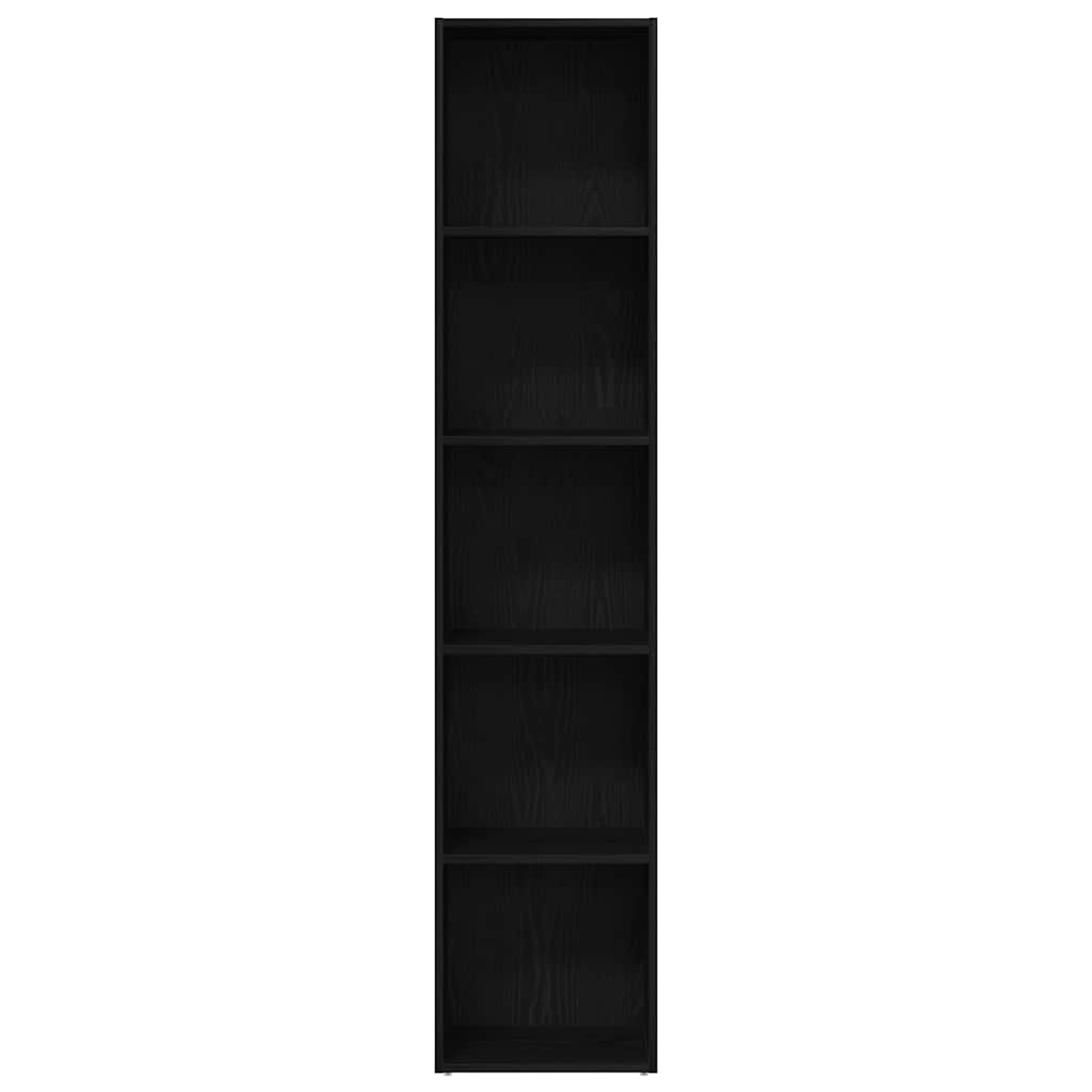 vidaXL Bücherregal Eiche Schwarz 40 x 30 x 189 cm Holzwerkstoff