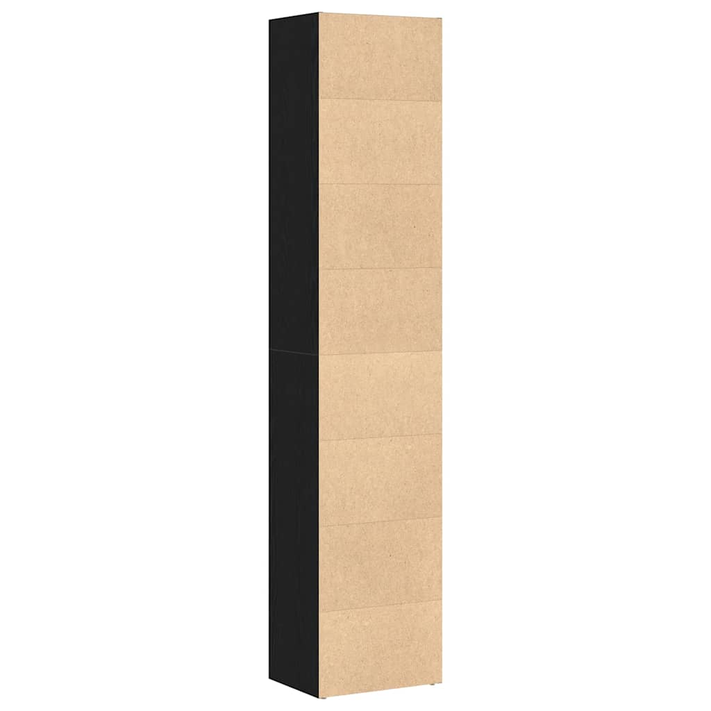 vidaXL Bücherregal Eiche Schwarz 40 x 30 x 189 cm Holzwerkstoff