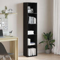 vidaXL Bücherregal Eiche Schwarz 40 x 30 x 189 cm Holzwerkstoff