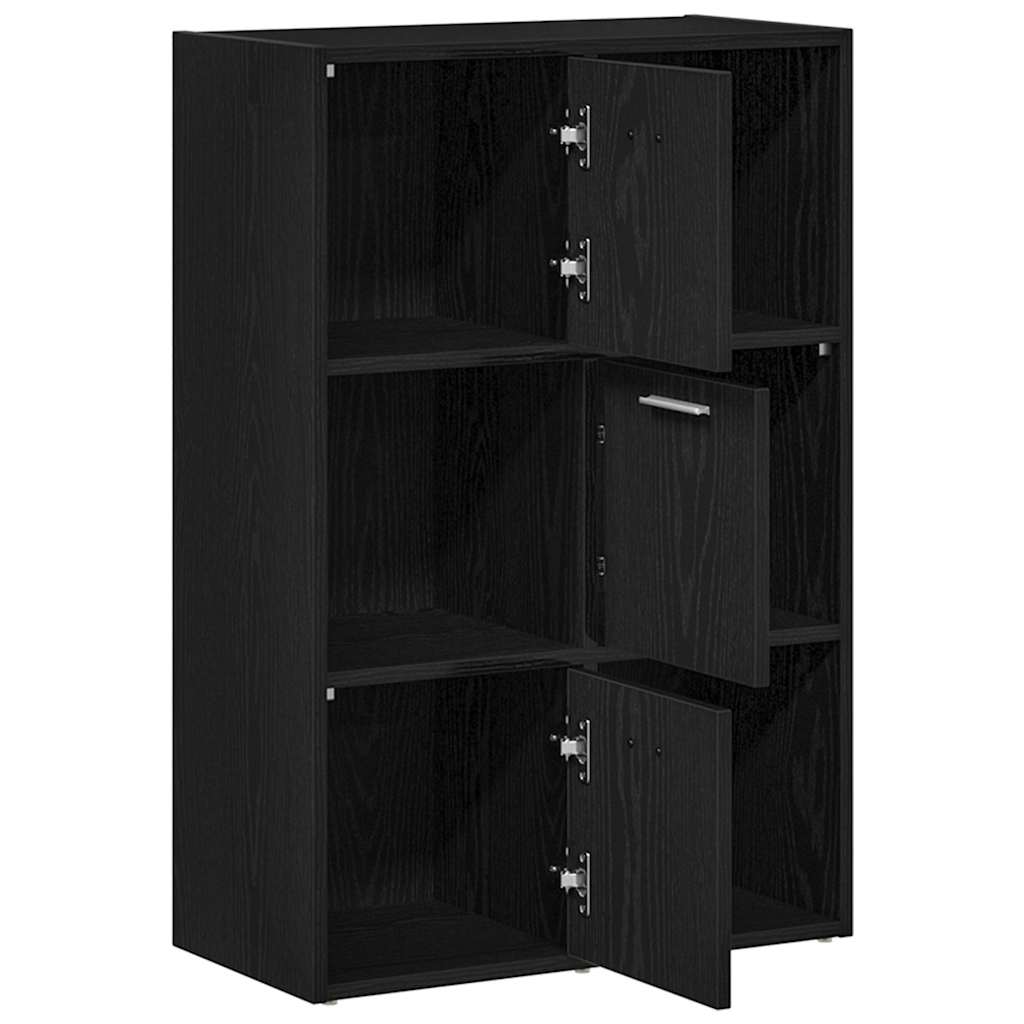 vidaXL Bücherregal/Raumteiler Schwarze Eiche 60,5x30x90cm Holzwerkstoff