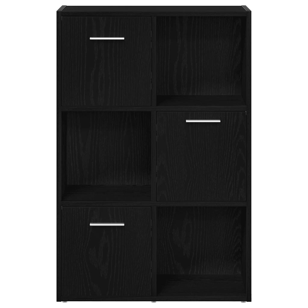vidaXL Bücherregal/Raumteiler Schwarze Eiche 60,5x30x90cm Holzwerkstoff