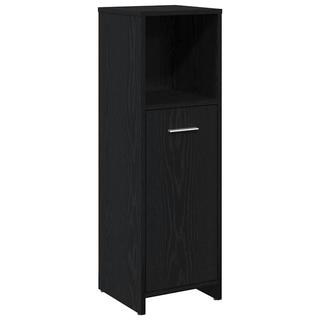 vidaXL Badezimmerschrank aus schwarzer Eiche, 30 x 30 x 95 cm, Holzwerkstoff