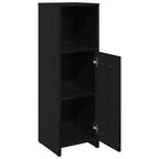 vidaXL Badezimmerschrank aus schwarzer Eiche, 30 x 30 x 95 cm, Holzwerkstoff