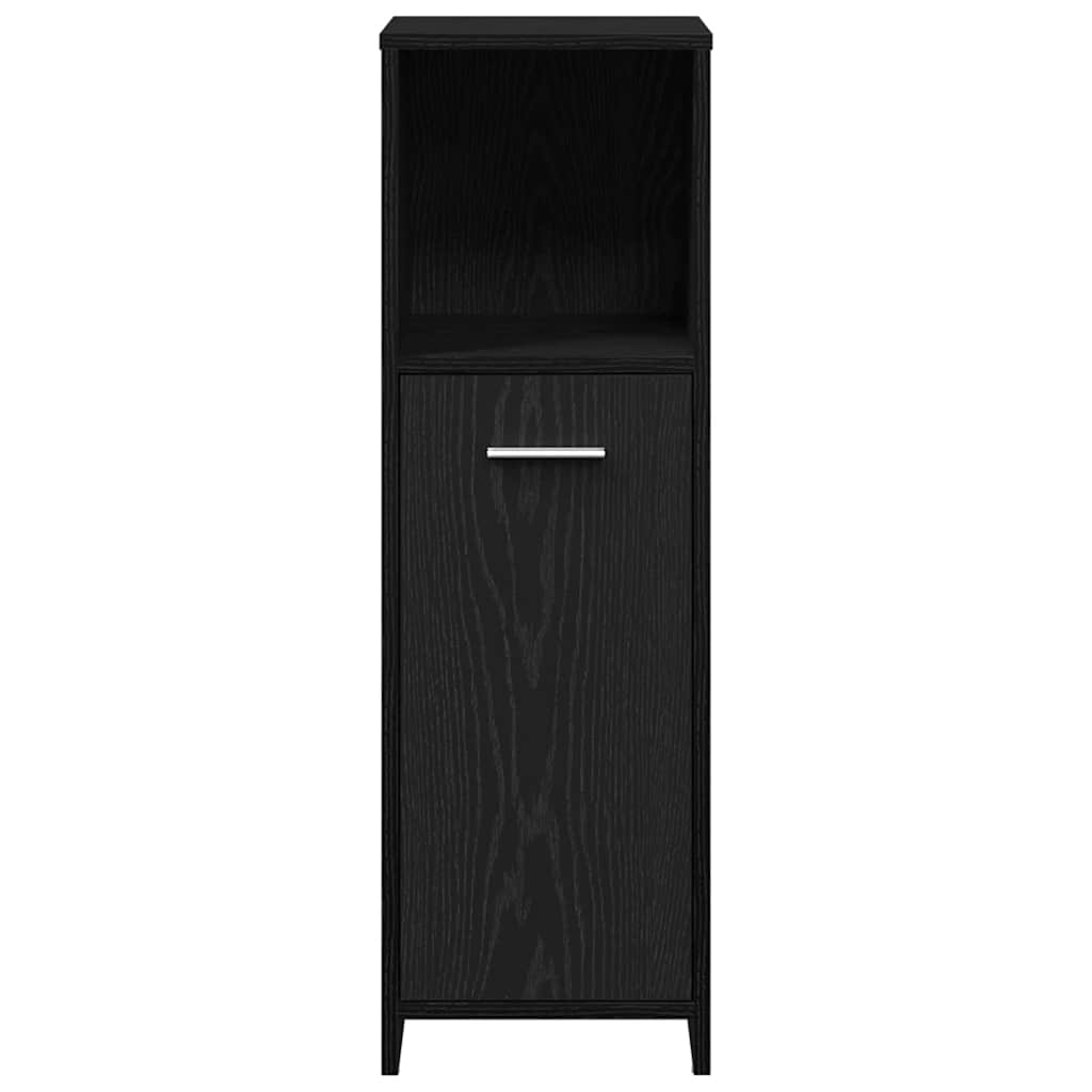 vidaXL Badezimmerschrank aus schwarzer Eiche, 30 x 30 x 95 cm, Holzwerkstoff