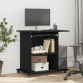 vidaXL Computertisch Eiche schwarz 80x50x75 cm Holzwerkstoff