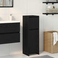 vidaXL Badezimmerschrank mit Tür Schwarz Eichen-Optik 30 x 30 x 95 cm