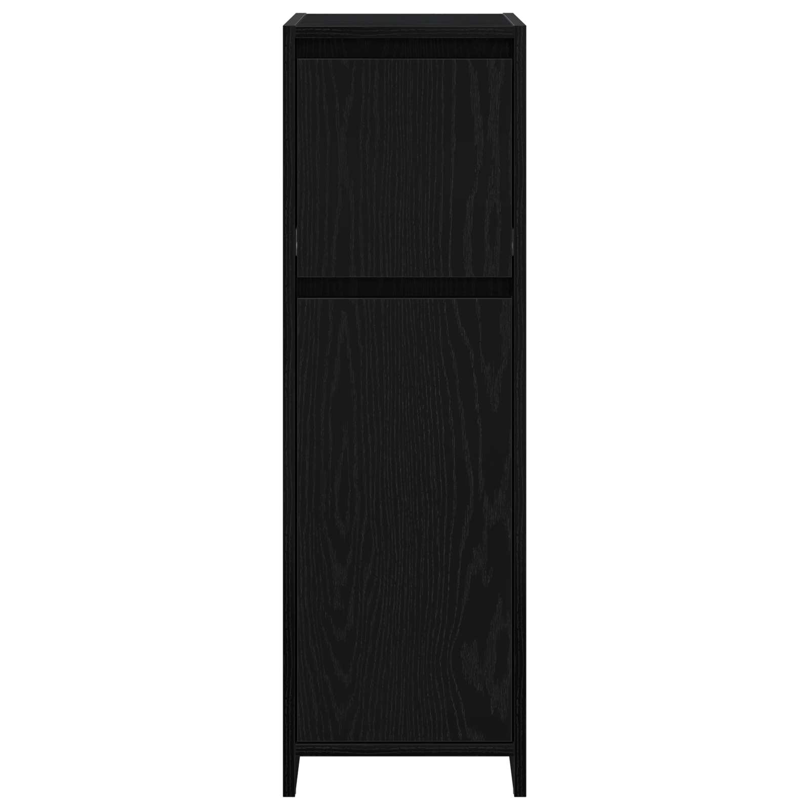 vidaXL Badezimmerschrank mit Tür Schwarz Eichen-Optik 30 x 30 x 95 cm