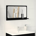 vidaXL Spiegelablage mit Regal Schwarz Eichen-Optik 60 x 10,5 x 37 cm