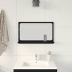vidaXL Spiegelablage mit Regal Schwarz Eichen-Optik 60 x 10,5 x 37 cm