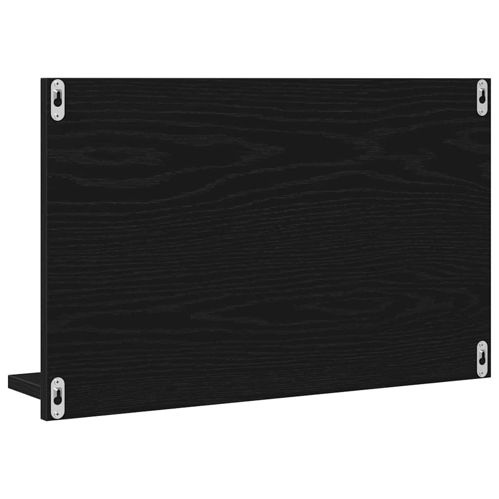 vidaXL Spiegelablage mit Regal Schwarz Eichen-Optik 60 x 10,5 x 37 cm