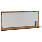 vidaXL Spiegelablage mit Regal Altholz 90 x 10,5 x 37 cm Holzwerkstoff