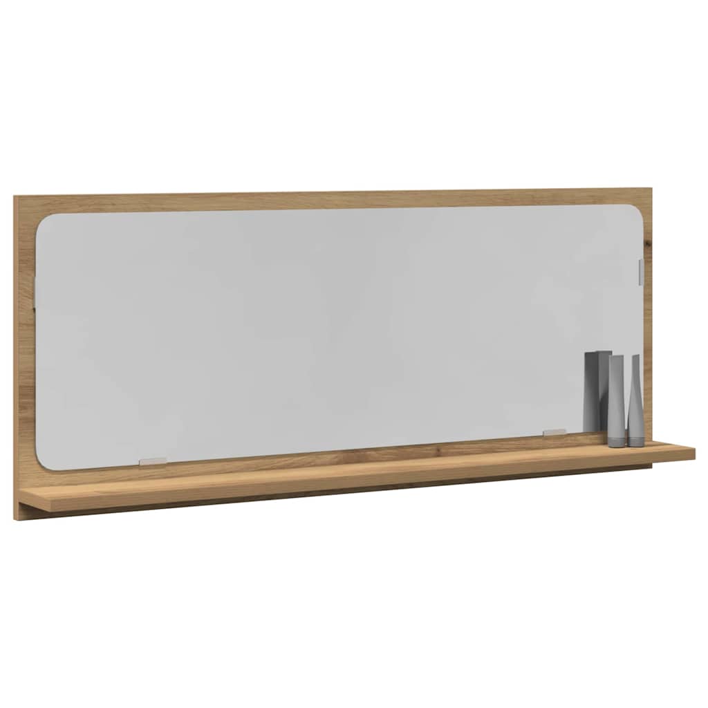 vidaXL Spiegelablage Artisan-Eiche 90 x 10,5 x 37 cm Holzwerkstoff