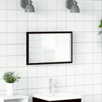 vidaXL Badspiegel mit LED-Leuchten Schwarz Eichen-Optik 60x8,5x37 cm