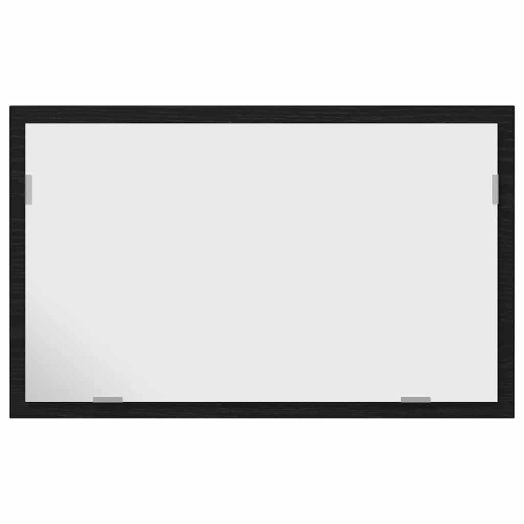 vidaXL Badspiegel mit LED-Leuchten Schwarz Eichen-Optik 60x8,5x37 cm