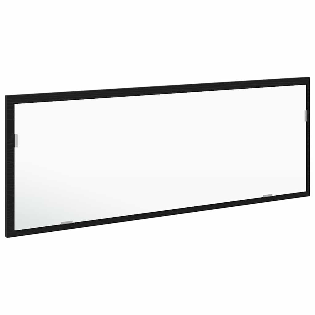 vidaXL LED-Badezimmerspiegel Schwarz Eichen-Optik 100 x 8,5 x 37 cm
