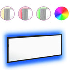 vidaXL LED-Badezimmerspiegel Schwarz Eichen-Optik 100 x 8,5 x 37 cm