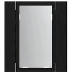 vidaXL LED Badezimmerspiegelschrank Eiche Schwarz 40x12x45 cm Holzwerkstoff