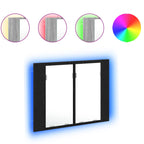 vidaXL Badezimmerspiegelschrank Schwarz Eichen-Optik 60 x 12 x 45 cm