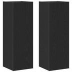 vidaXL Wand-TV-Schrank 2 pcs Schwarz Eichen-Optik 30,5 x 28,5 x 90 cm