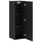 vidaXL Wand-TV-Schrank 2 pcs Schwarz Eichen-Optik 30,5 x 28,5 x 90 cm