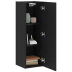 vidaXL Wand-TV-Schrank 2 pcs Schwarz Eichen-Optik 30,5 x 28,5 x 90 cm
