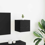 vidaXL Wandmontiertes TV-Regal Schwarze Eiche 30,5 x 30 x 30 cm