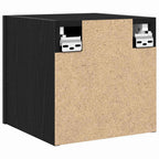 vidaXL Wandmontiertes TV-Regal Schwarze Eiche 30,5 x 30 x 30 cm