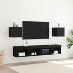 vidaXL Wandmontiertes TV-Regal 2 pcs Schwarze Eiche 30,5 x 30 x 30 cm