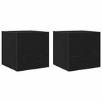 vidaXL Wandmontiertes TV-Regal 2 pcs Schwarze Eiche 30,5 x 30 x 30 cm