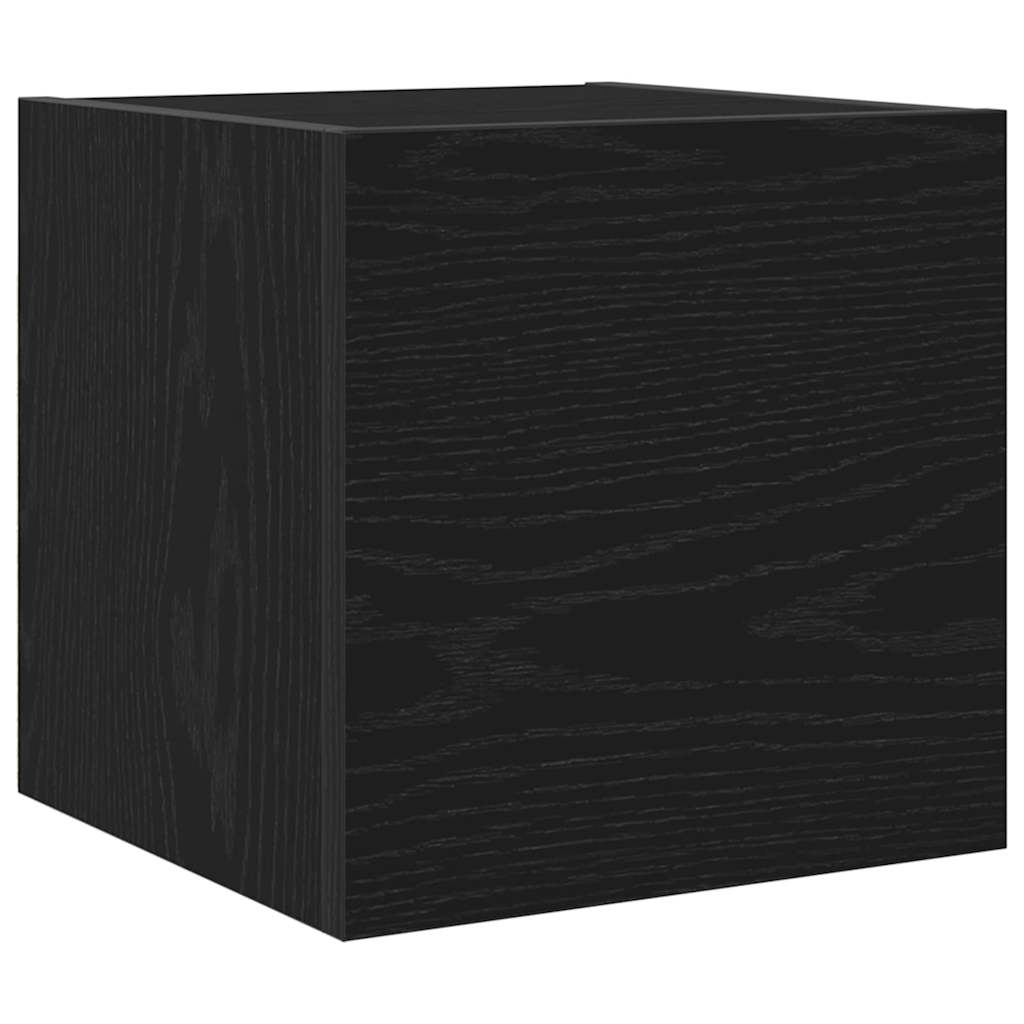 vidaXL Wandmontiertes TV-Regal 2 pcs Schwarze Eiche 30,5 x 30 x 30 cm